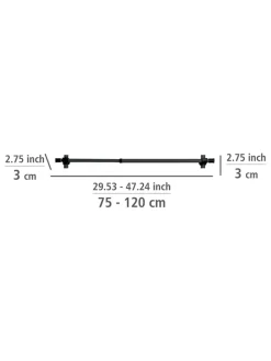 Wenko Regale & Schränke|Garderoben<2er-Set: Kleiderstangen "Herkules" in Schwarz - (L)120 cm