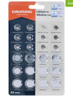 GRUNDIG Technikzubehör<2er-Set: Knopfzellen-Batterien - AG/CR - 2x 24 Stück