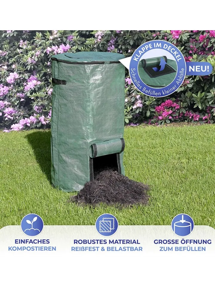 Wenko Gartendekoration<2er-Set: Komposttaschen in Grün, 2x 125 l