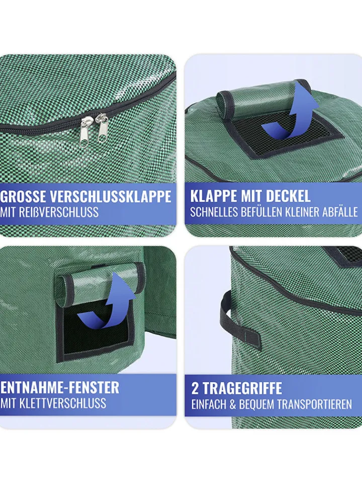 Wenko Gartendekoration<2er-Set: Komposttaschen in Grün, 2x 125 l