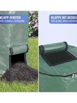 Wenko Gartendekoration<2er-Set: Komposttaschen in Grün, 2x 125 l