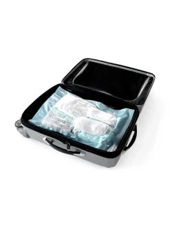 Compactor Weitere Haushaltshelfer<2er-Set: Kompressionsbeutel "Roll up S" in Hellblau - (L)50 x (B)35 cm