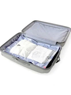 Compactor Weitere Haushaltshelfer<2er-Set: Kompressionsbeutel "Roll up M" in Lila - (L)65 x (B)45 cm