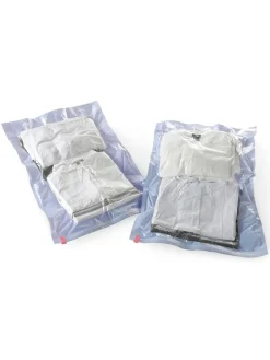 Compactor Weitere Haushaltshelfer<2er-Set: Kompressionsbeutel "Roll up M" in Lila - (L)65 x (B)45 cm