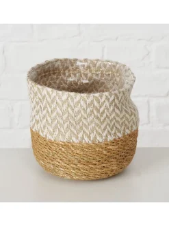 Boltze Pflanzen & Zubehör<3er-Set: Körbe "Enisa" in Hellbraun/ Beige
