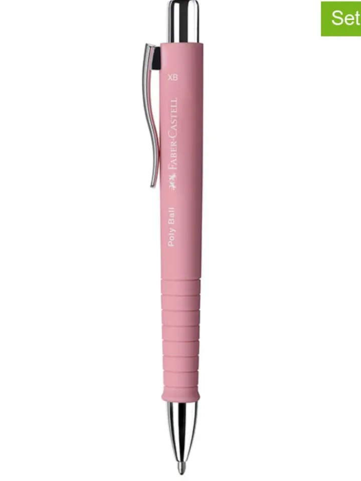 Faber-Castell Büro- & Schulbedarf<2er-Set: Kugelschreiber "Poly Ball XB" in Rosa