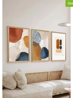 ABERTO DESIGN Wanddekoration<3er-Set: Kunstdrucke - (B)33 x (H)48 cm