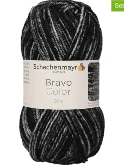 Schachenmayr since 1822 Kreativbedarf & Do-It-Yourself<20er-Set: Kunstfasergarne ''Bravo Color'' in Schwarz/ Grau/ Weiß - 20x 50 g