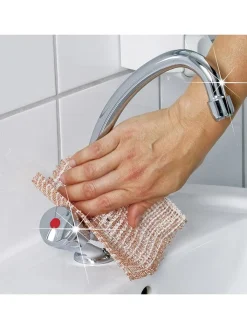 Wenko Putz- & Waschutensilien<10er-Set: Kupfertücher in Hellbraun - (L)16 x (B)13 cm