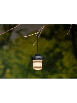 GRUNDIG Lichterketten & Deko-Leuchten<2er-Set: LED-Campingleuchten in Schwarz - (H)11,5 x Ø 10,4 cm