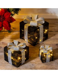 Hollybell Lichterketten & Deko-Leuchten<3er-Set: LED-Dekoleuchten in Schwarz