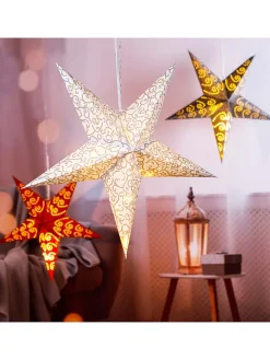 Profiline Lichterketten & Deko-Leuchten<3er-Set: LED-Dekoleuchten in Rot/ Silber/ Weiß - Ø 60 cm