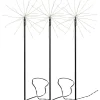 STAR Trading Außenbeleuchtung<3er-Set: LED-Gartenstecker "Firework Outdoor" in Schwarz - (B)65 x (H)200 cm