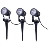 näve Außenleuchten<3er-Set: LED-Gartenstecker in Schwarz - (H)9 x Ø 4 cm