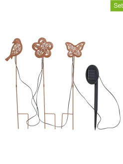 Garden Hero Außenbeleuchtung<3er-Set: LED-Gartenstecker in Rot