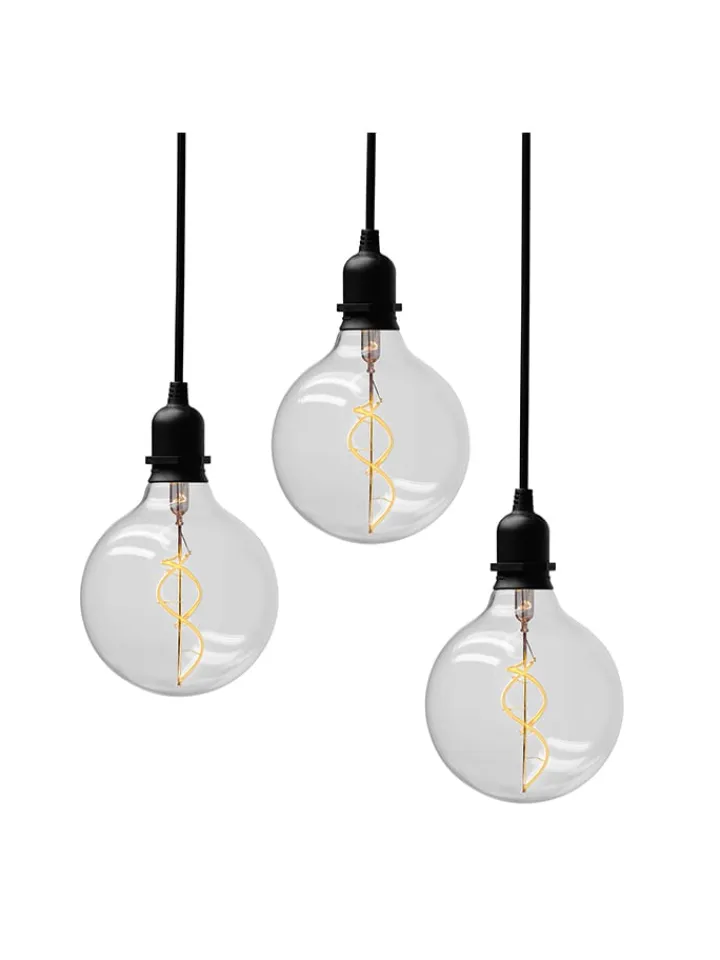 AMARE Lichterketten & Dekobeleuchtung|Lichterketten & Deko-Leuchten<3er-Set: LED-Glaskugeln - (H)100 x Ø 12,5 cm