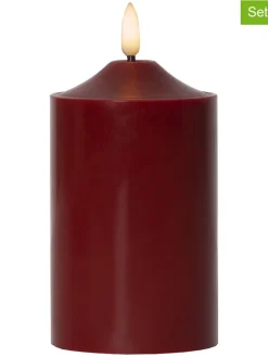 STAR Trading Kerzen, Vasen & Mehr<2er-Set: LED-Kerzen "Flamme" in Rot - (H)15 x Ø 7,5 cm