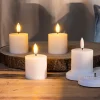 Nordheim Lichterketten & Deko-Leuchten<4er-Set: LED-Kerzen in Weiß - (H)5 x Ø 5 cm
