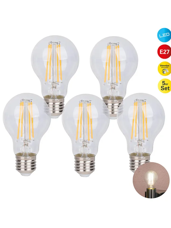 näve Leuchtmittel<5er-Set: LED-Leuchtmittel "Daffy" in Warmweiß - EEK F (A bis G)