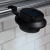 Garden Hero Außenbeleuchtung<2er-Set: LED-Solar-Dachrinnenleuchten in Schwarz - (B)12 x (H)6 x (T)12 cm