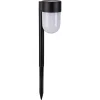 näve Außenleuchten<2er-Set: LED-Solarerdspieß "Sina" in Schwarz - (H)47,2 x Ø 8 cm