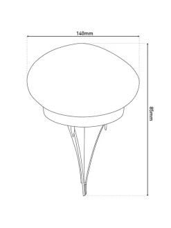 näve Außenbeleuchtung|Außenleuchten<2er-Set: LED-Solar-Gartenspieße "Guri" in Weiß - (B)12 x (H)8,5 x (T)12 cm