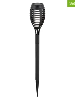 näve Außenbeleuchtung|Außenleuchten<5er-Set: LED-Solar-Gartenstecker "Fanilo" in Schwarz - (H)45 x Ø 6 cm
