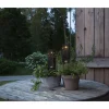 STAR Trading Außenbeleuchtung<2er-Set: LED-Solar-Gartenstecker "Izola" in Schwarz - (H)18 cm