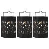 STAR Trading Außenbeleuchtung|Außenleuchten<3er-Set: LED-Solar-Laternen "Izola" in Schwarz - (B)6 x (H)11 x (T)6 cm