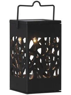 STAR Trading Außenbeleuchtung|Außenleuchten<3er-Set: LED-Solar-Laternen "Izola" in Schwarz - (B)6 x (H)11 x (T)6 cm