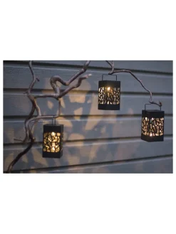 STAR Trading Außenbeleuchtung|Außenleuchten<3er-Set: LED-Solar-Laternen "Izola" in Schwarz - (B)6 x (H)11 x (T)6 cm