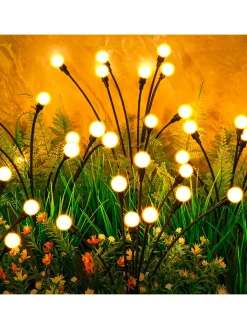 lumisky Außenbeleuchtung|Außenleuchten<3er-Set: LED-Solarleuchten in Schwarz - (H)70 cm