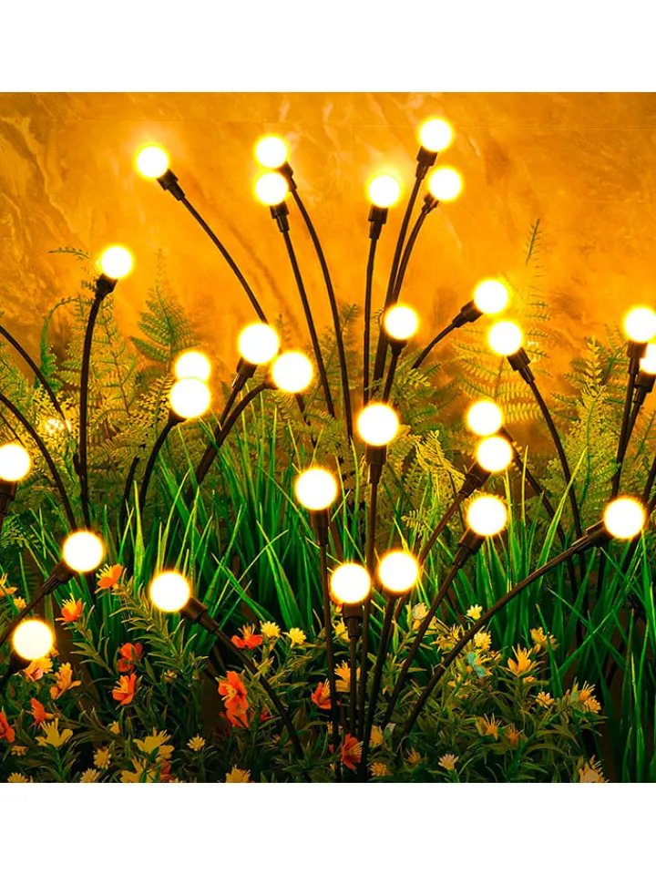 lumisky Außenbeleuchtung|Außenleuchten<3er-Set: LED-Solarleuchten in Schwarz - (H)70 cm