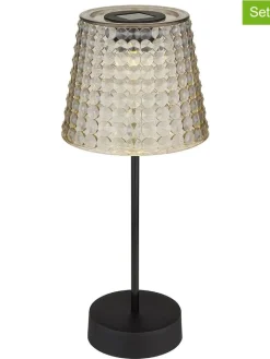Globo lighting Außenbeleuchtung|Außenleuchten<2er-Set: LED-Solarleuchten in Schwarz/ Beige - (H)29 x Ø 12,5 cm