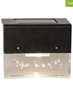 STAR Trading Außenbeleuchtung<4er-Set: LED-Solar-Wandleuchte "Bubbly Fence" in Schwarz - (B)6,5 x (H)8 cm