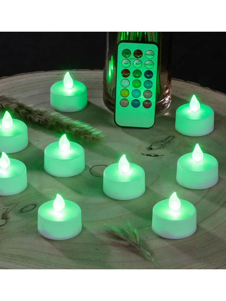 Profiline Lichterketten & Deko-Leuchten<10er-Set: LED-Teelichter in Weiß - (H)4,1 cm - Ø 3,8 cm