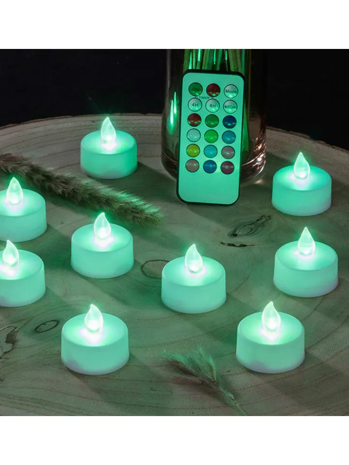 Profiline Lichterketten & Deko-Leuchten<10er-Set: LED-Teelichter in Weiß - (H)4,1 cm - Ø 3,8 cm