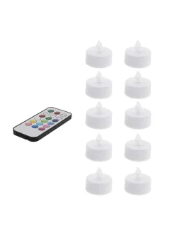 Profiline Lichterketten & Deko-Leuchten<10er-Set: LED-Teelichter in Weiß - (H)4,1 cm - Ø 3,8 cm