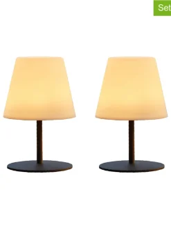 lumisky Tischleuchten<2er-Set: LED-Tischleuchten "Twins" in Weiß - (H)16 cm