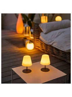 lumisky Tischleuchten<2er-Set: LED-Tischleuchten "Twins" in Weiß - (H)16 cm