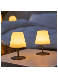 lumisky Tischleuchten<2er-Set: LED-Tischleuchten "Twins" in Weiß - (H)16 cm