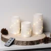 Nordheim Lichterketten & Deko-Leuchten<3er-Set: LED-Wachskerzen in Weiß