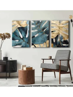 ABERTO DESIGN Wanddekoration<3er-Set: Leinwanddrucke - (B)45 x (H)70 cm