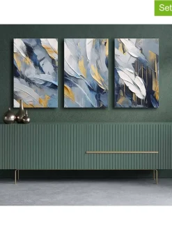 ABERTO DESIGN Wanddekoration<3er-Set: Leinwanddrucke - (B)45 x (H)70 cm
