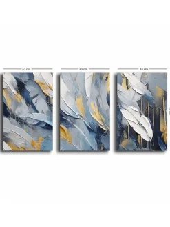 ABERTO DESIGN Wanddekoration<3er-Set: Leinwanddrucke - (B)45 x (H)70 cm