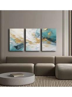 ABERTO DESIGN Wanddekoration<3er-Set: Leinwanddrucke - (L)70 x (B)45 cm