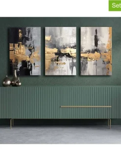ABERTO DESIGN Wanddekoration<3er-Set: Leinwanddrucke - (L)70 x (B)45 cm