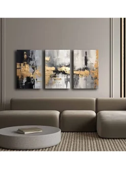 ABERTO DESIGN Wanddekoration<3er-Set: Leinwanddrucke - (L)70 x (B)45 cm