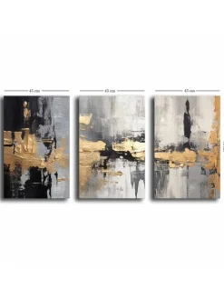 ABERTO DESIGN Wanddekoration<3er-Set: Leinwanddrucke - (L)70 x (B)45 cm