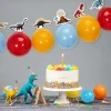 The Home Deco Kids Partyzubehör & -Dekoration<3er-Set: Luftballongirlanden "Dinosaure" in Rot/ Gelb/ Hellblau